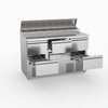 FED-X Six Drawer Salad Prep Fridge XGNS1300D-6D
