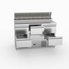 FED-X Six Drawer Salad Prep Fridge XGNS1300D-6D