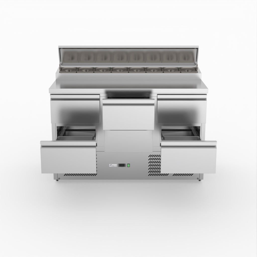 FED-X Six Drawer Salad Prep Fridge XGNS1300D-6D