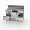 FED-X Six Drawer Salad Prep Fridge XGNS1300D-6D