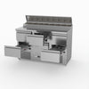 FED-X Six Drawer Salad Prep Fridge XGNS1300D-6D