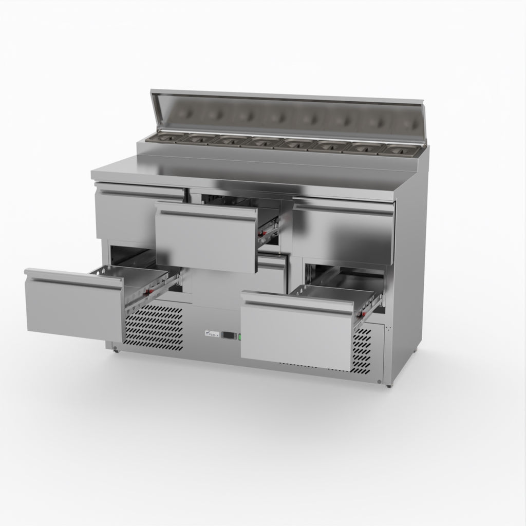 FED-X Six Drawer Salad Prep Fridge XGNS1300D-6D