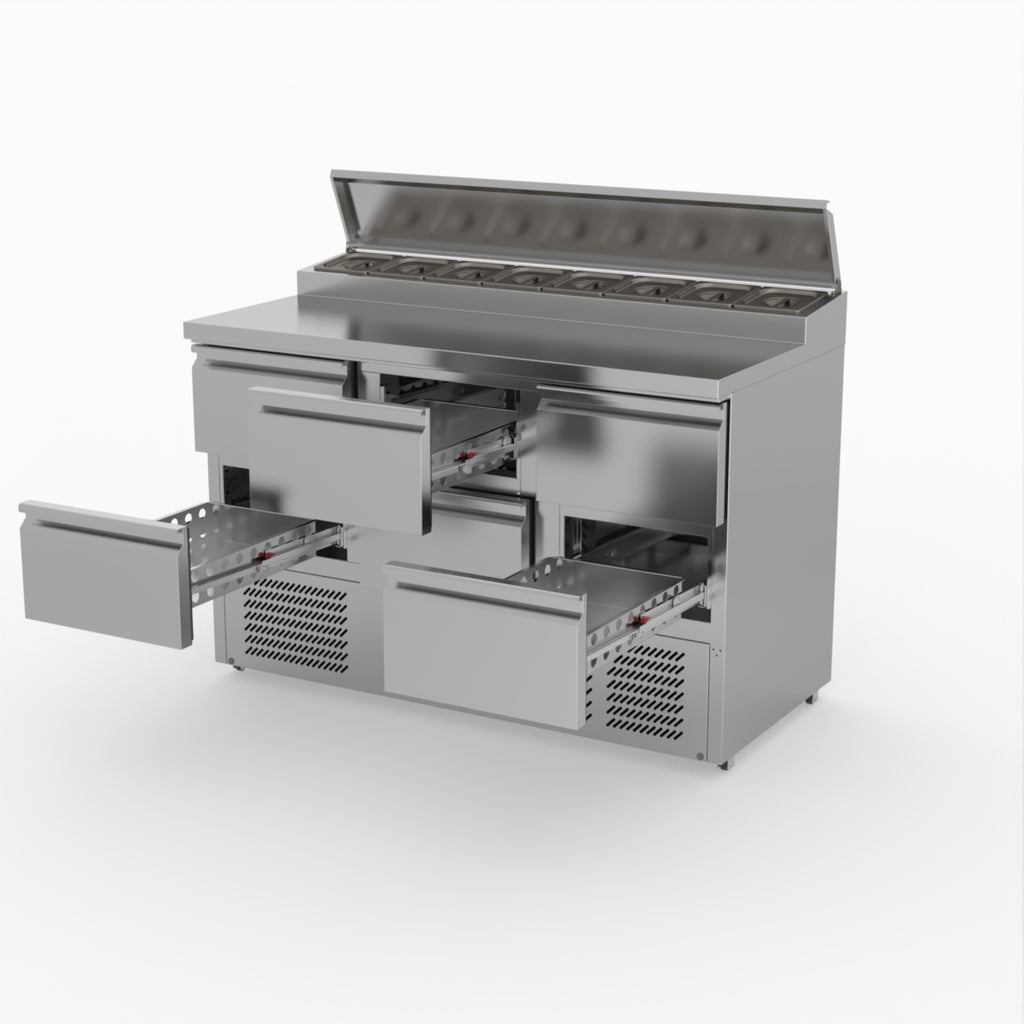 FED-X Six Drawer Salad Prep Fridge XGNS1300D-6D