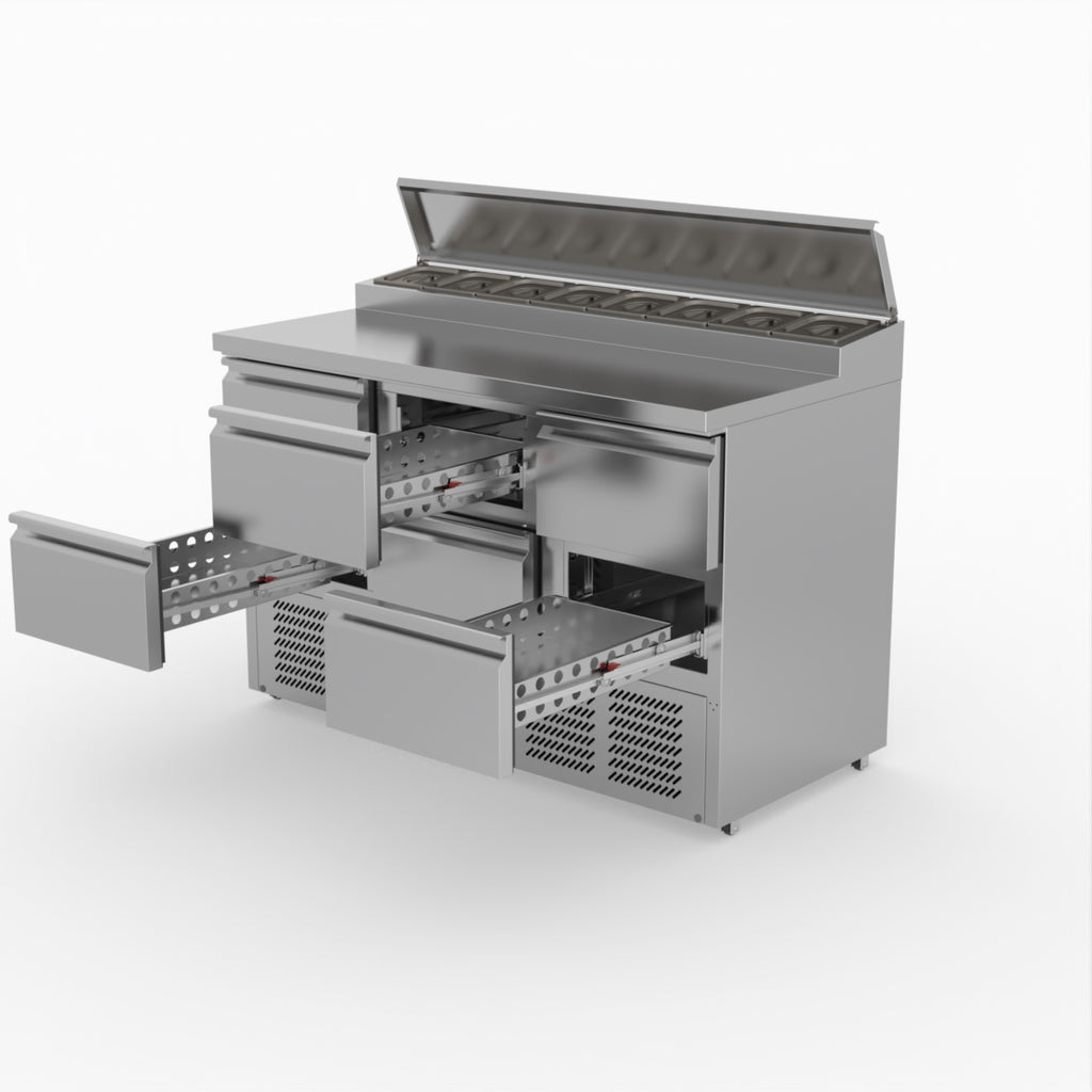 FED-X Six Drawer Salad Prep Fridge XGNS1300D-6D