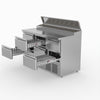 FED-X Six Drawer Salad Prep Fridge XGNS1300D-6D