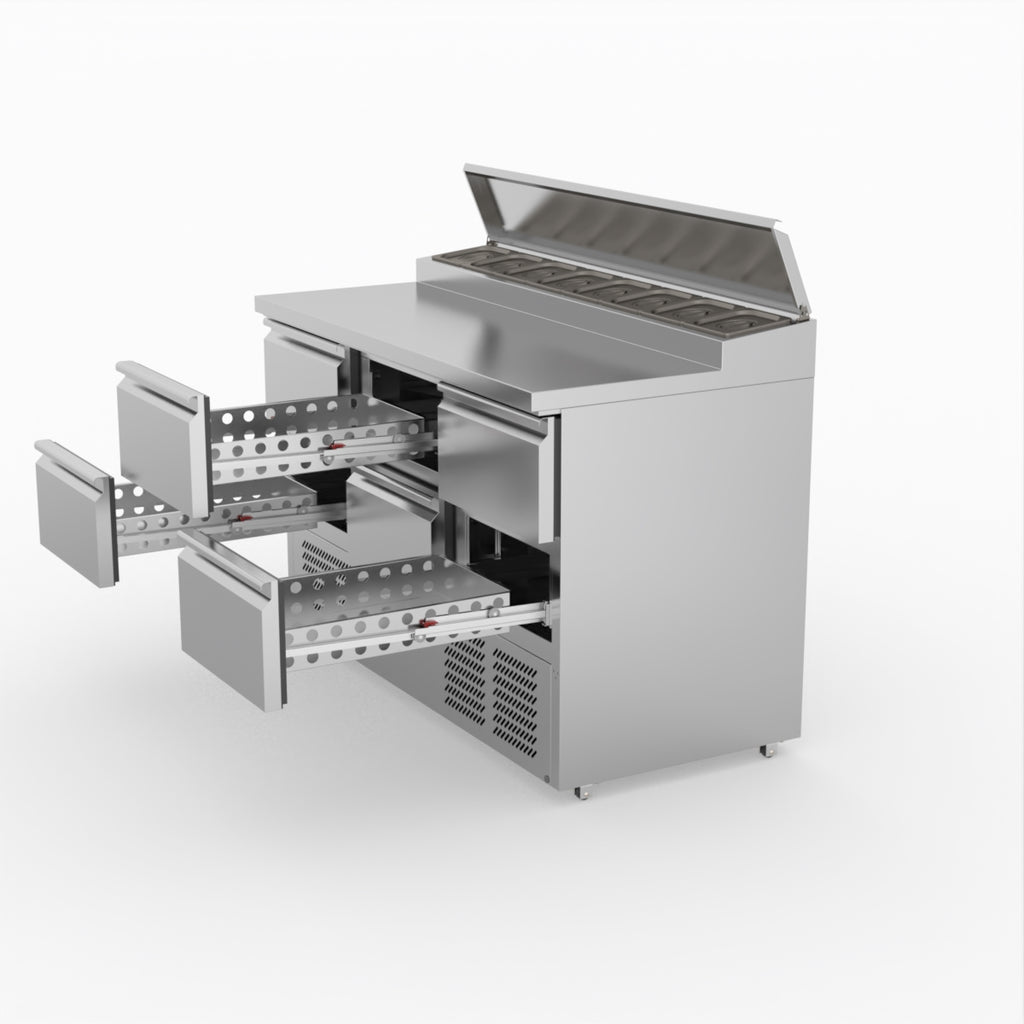 FED-X Six Drawer Salad Prep Fridge XGNS1300D-6D
