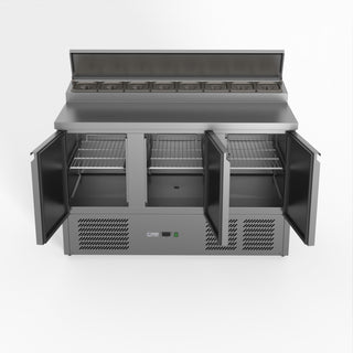 Three Door Salad Prep Fridge - FED-X XGNS1300D