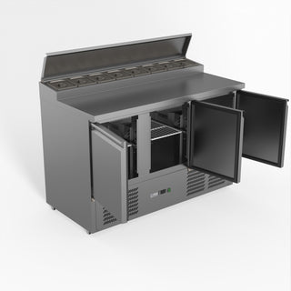 Three Door Salad Prep Fridge - FED-X XGNS1300D