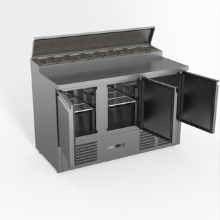 Three Door Salad Prep Fridge - FED-X XGNS1300D