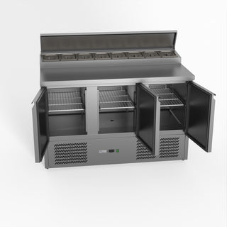 Three Door Salad Prep Fridge - FED-X XGNS1300D