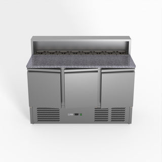 Three Door Salad Prep Fridge With Marble Top - FED-X XGNS1300E