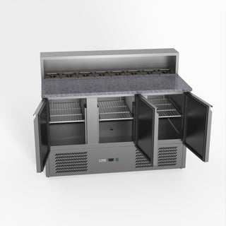 Three Door Salad Prep Fridge With Marble Top - FED-X XGNS1300E