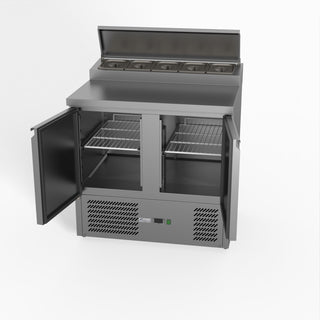 Two Door Salad Prep Fridge - FED-X XGNS900D