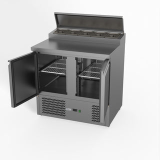 Two Door Salad Prep Fridge - FED-X XGNS900D