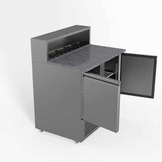 Two Door Salad Prep Fridge With Marble Top - FED-X XGNS900E