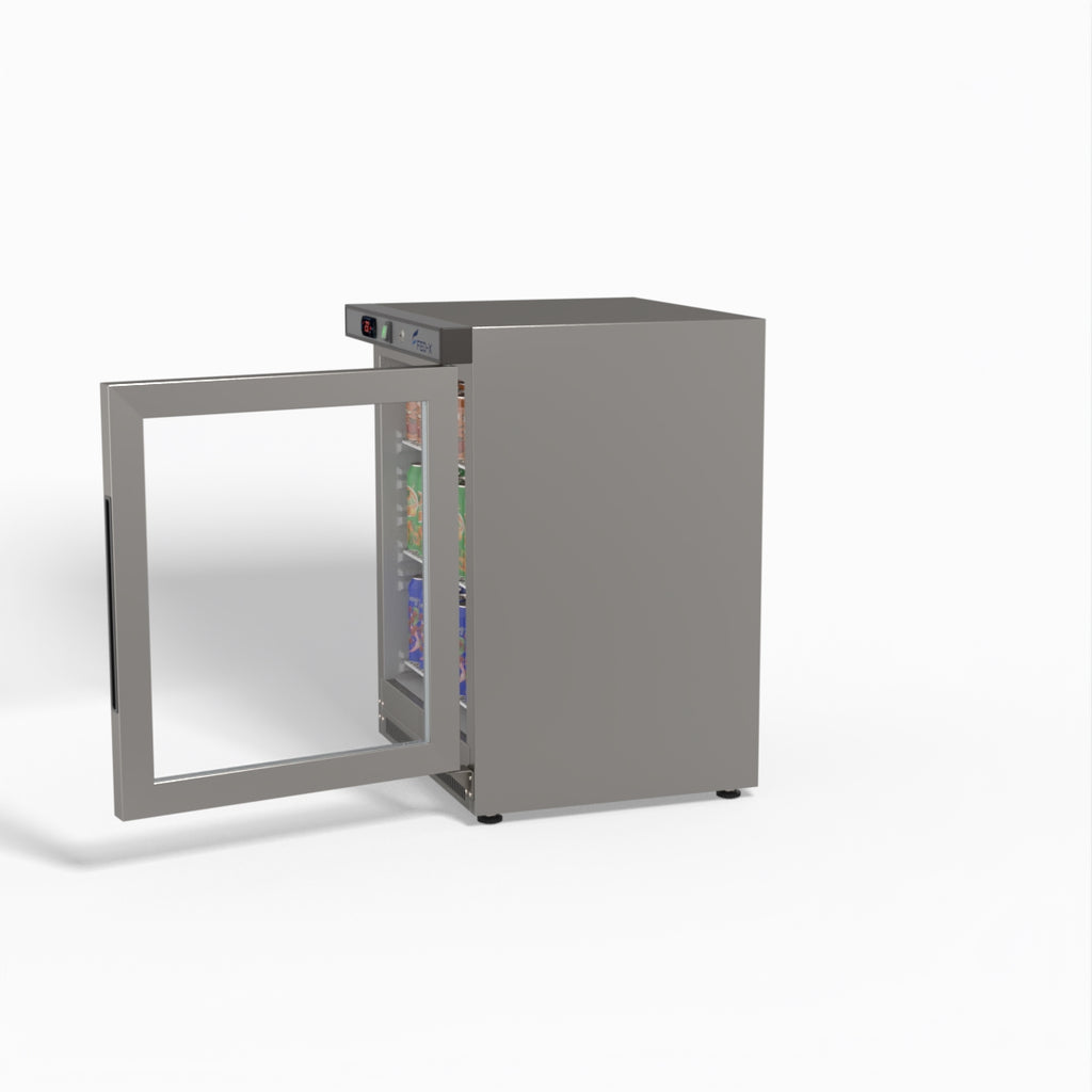 FED-X Thermaster Stainless Steel Upright Static Display Fridge XR200SG