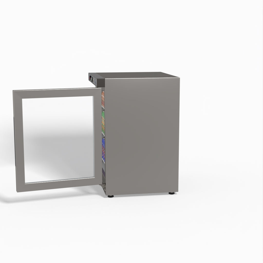 FED-X Thermaster Stainless Steel Upright Static Display Fridge XR200SG