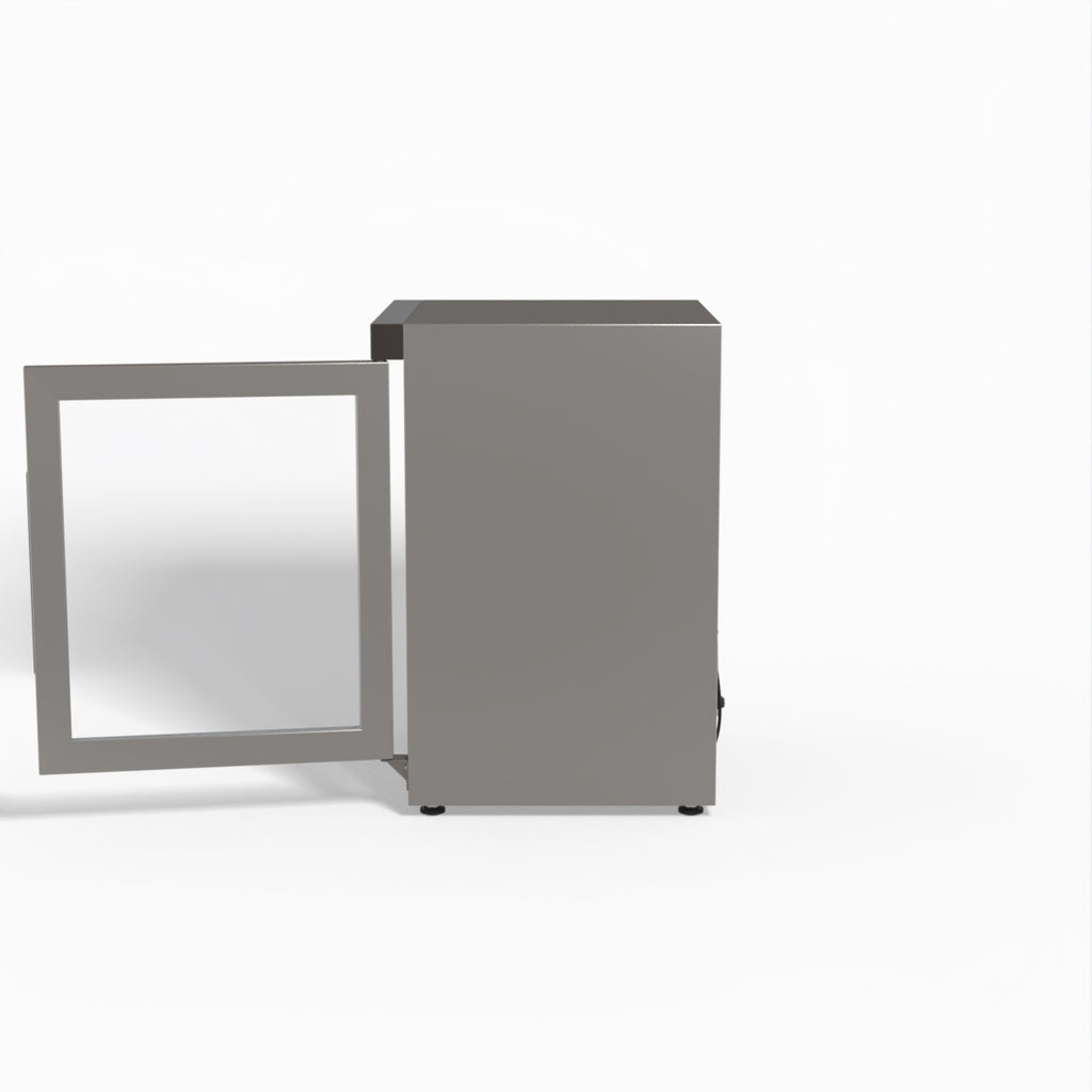 FED-X Thermaster Stainless Steel Upright Static Display Fridge XR200SG