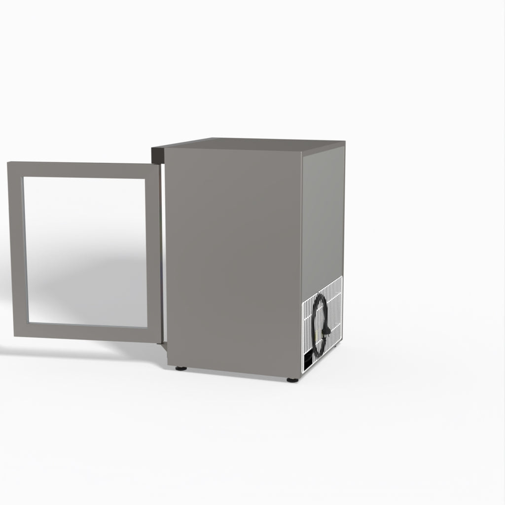 FED-X Thermaster Stainless Steel Upright Static Display Fridge XR200SG