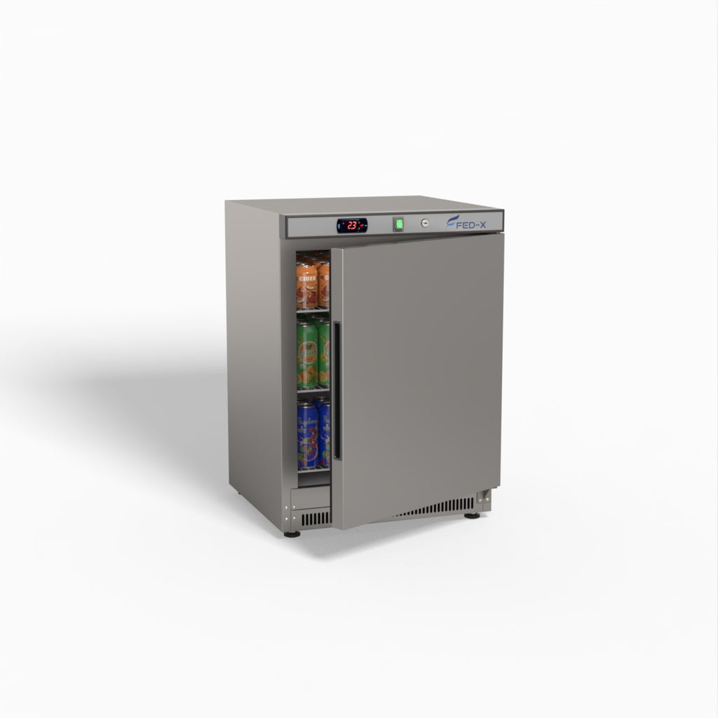 FED-X Thermaster Stainless Steel Upright Static Fridge XR200SS