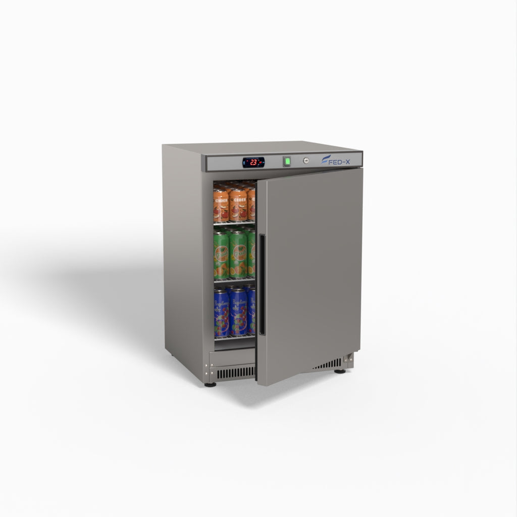 FED-X Thermaster Stainless Steel Upright Static Fridge XR200SS