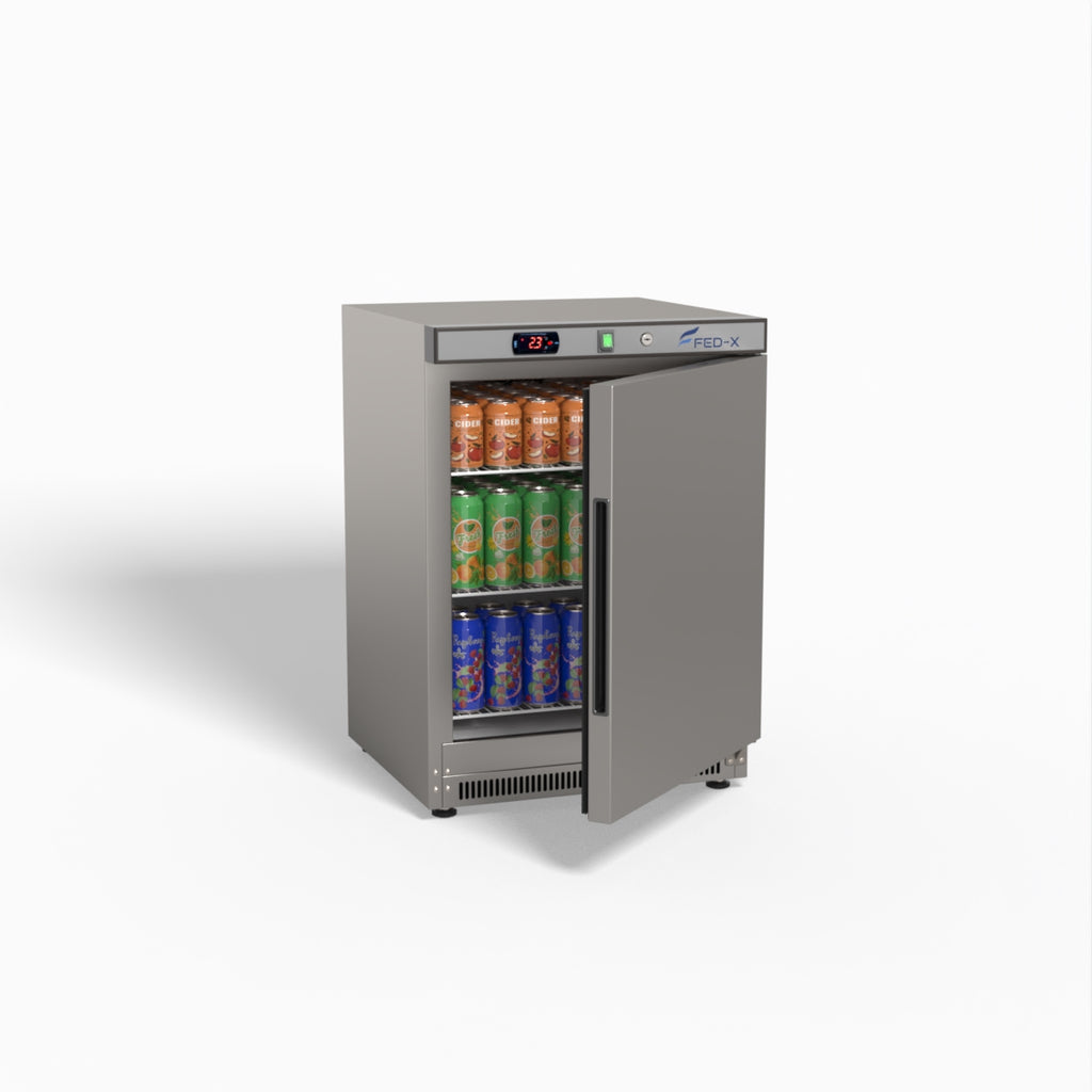 FED-X Thermaster Stainless Steel Upright Static Fridge XR200SS