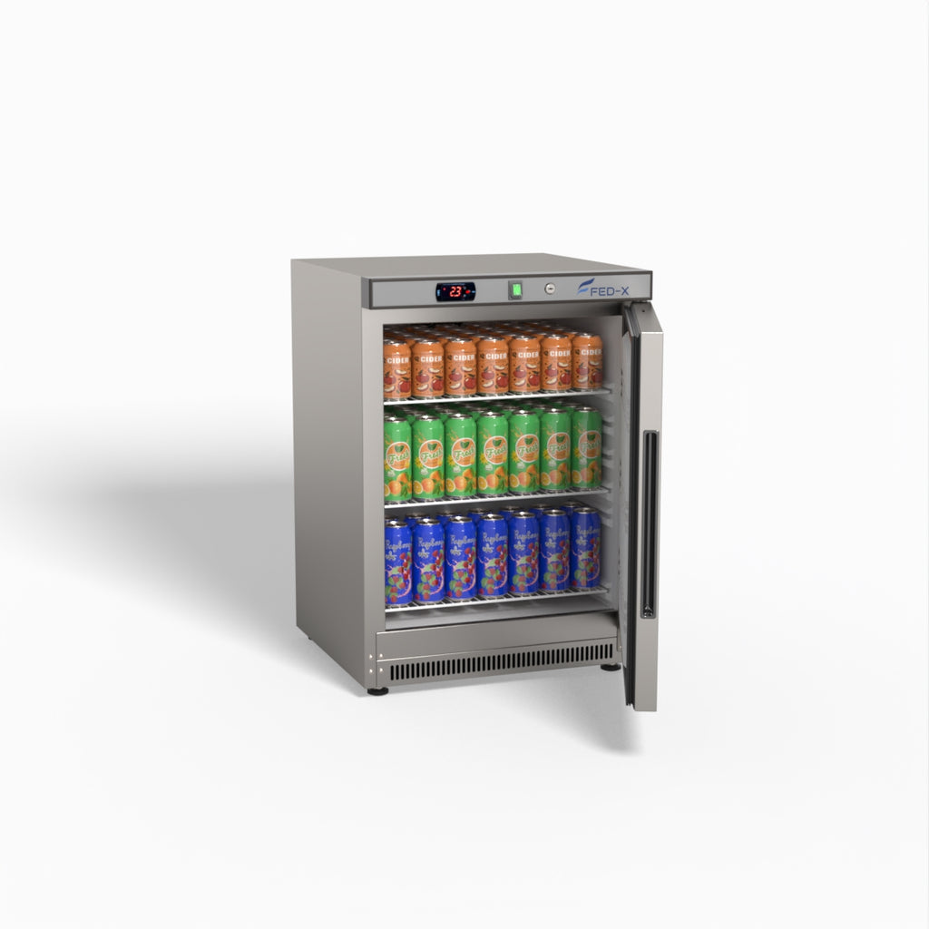 FED-X Thermaster Stainless Steel Upright Static Fridge XR200SS