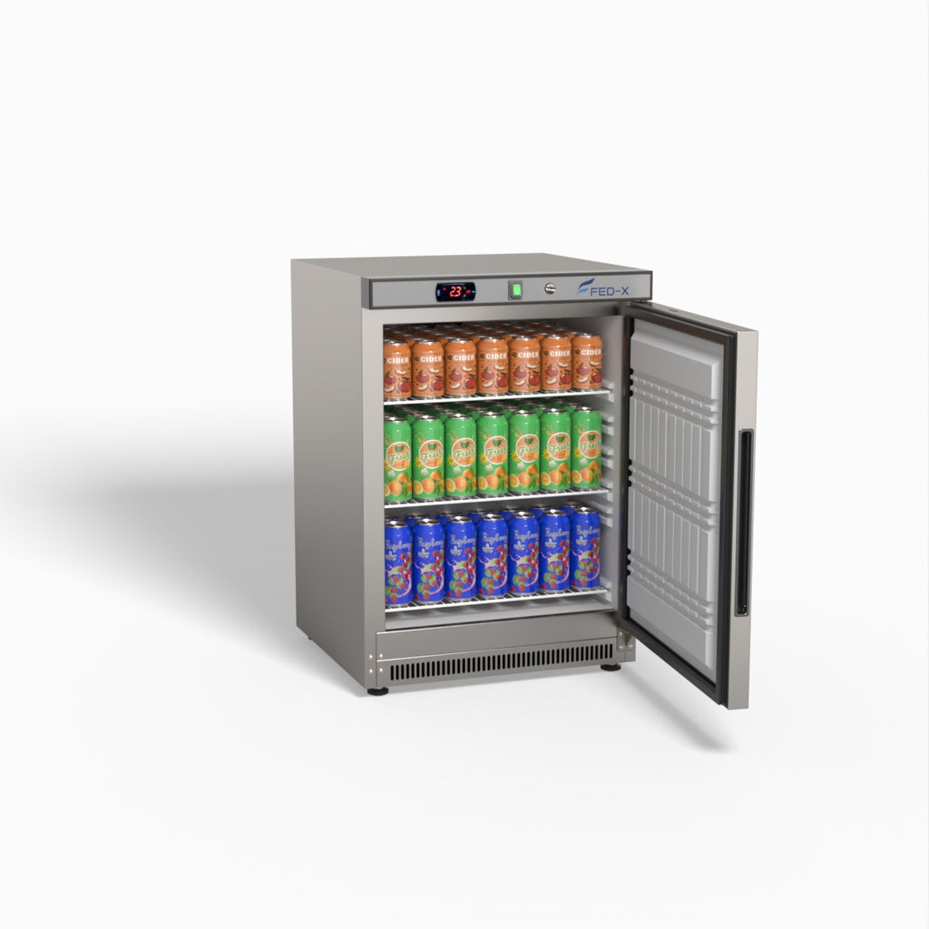 FED-X Thermaster Stainless Steel Upright Static Fridge XR200SS