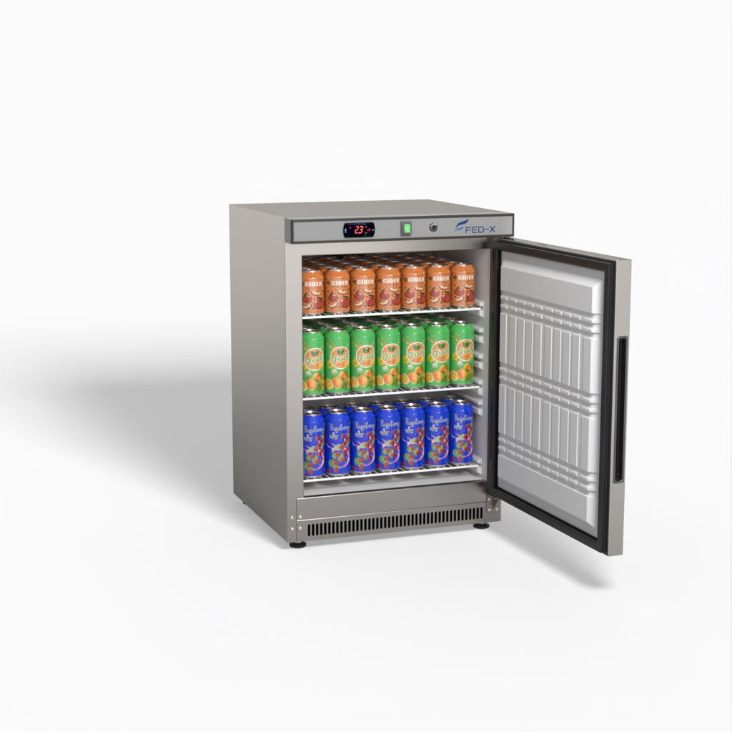 FED-X Thermaster Stainless Steel Upright Static Fridge XR200SS