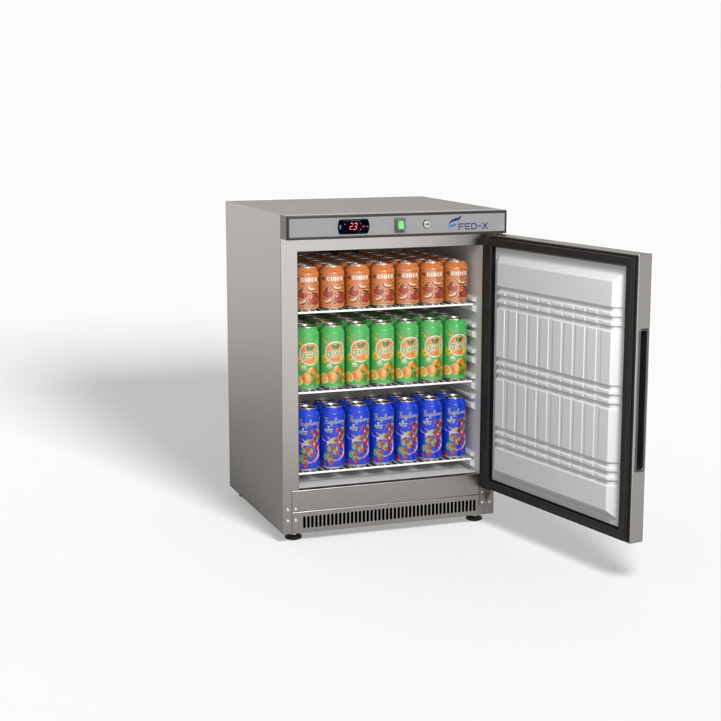 FED-X Thermaster Stainless Steel Upright Static Fridge XR200SS