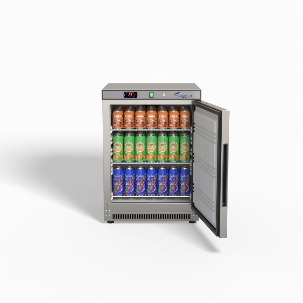 FED-X Thermaster Stainless Steel Upright Static Fridge XR200SS