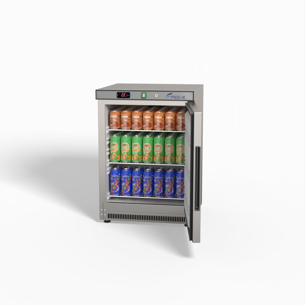FED-X Thermaster Stainless Steel Upright Static Fridge XR200SS