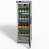 FED-X Thermaster Stainless Steel Upright Static Display Fridge XR400SG