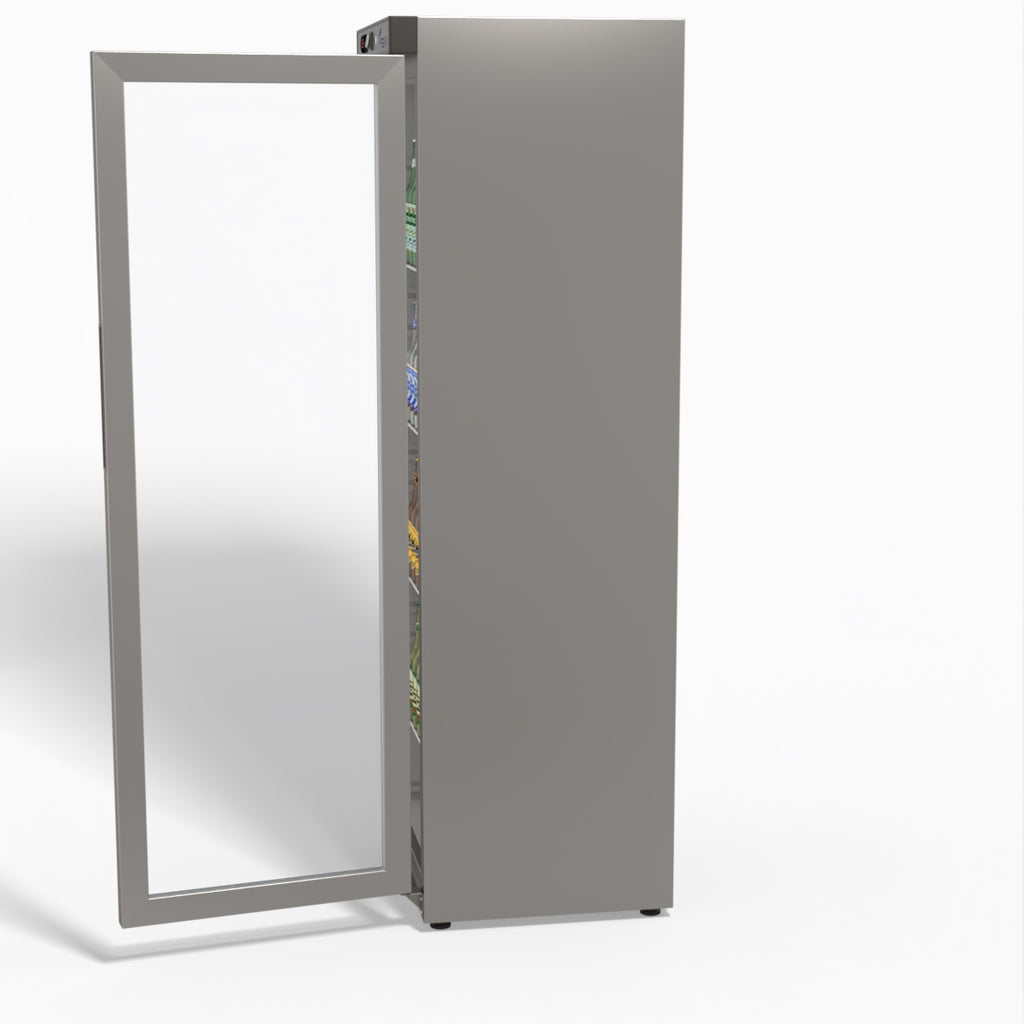 FED-X Thermaster Stainless Steel Upright Static Display Fridge XR400SG