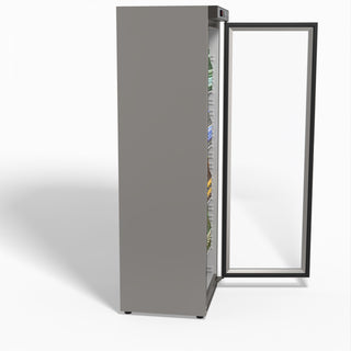 Thermaster Stainless Steel Upright Static Display Fridge XR400SG