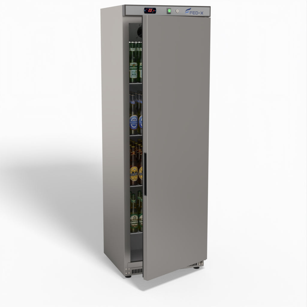 FED-X Stainless Steel Upright Static Fridge XR400SS
