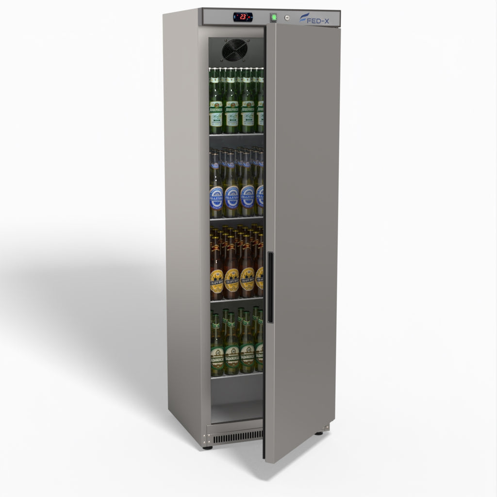 FED-X Stainless Steel Upright Static Fridge XR400SS