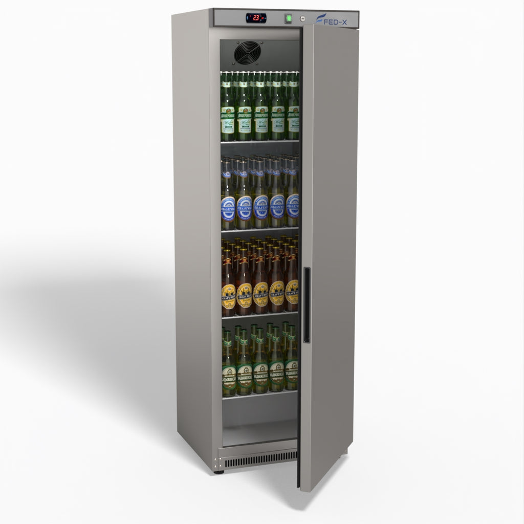 FED-X Stainless Steel Upright Static Fridge XR400SS