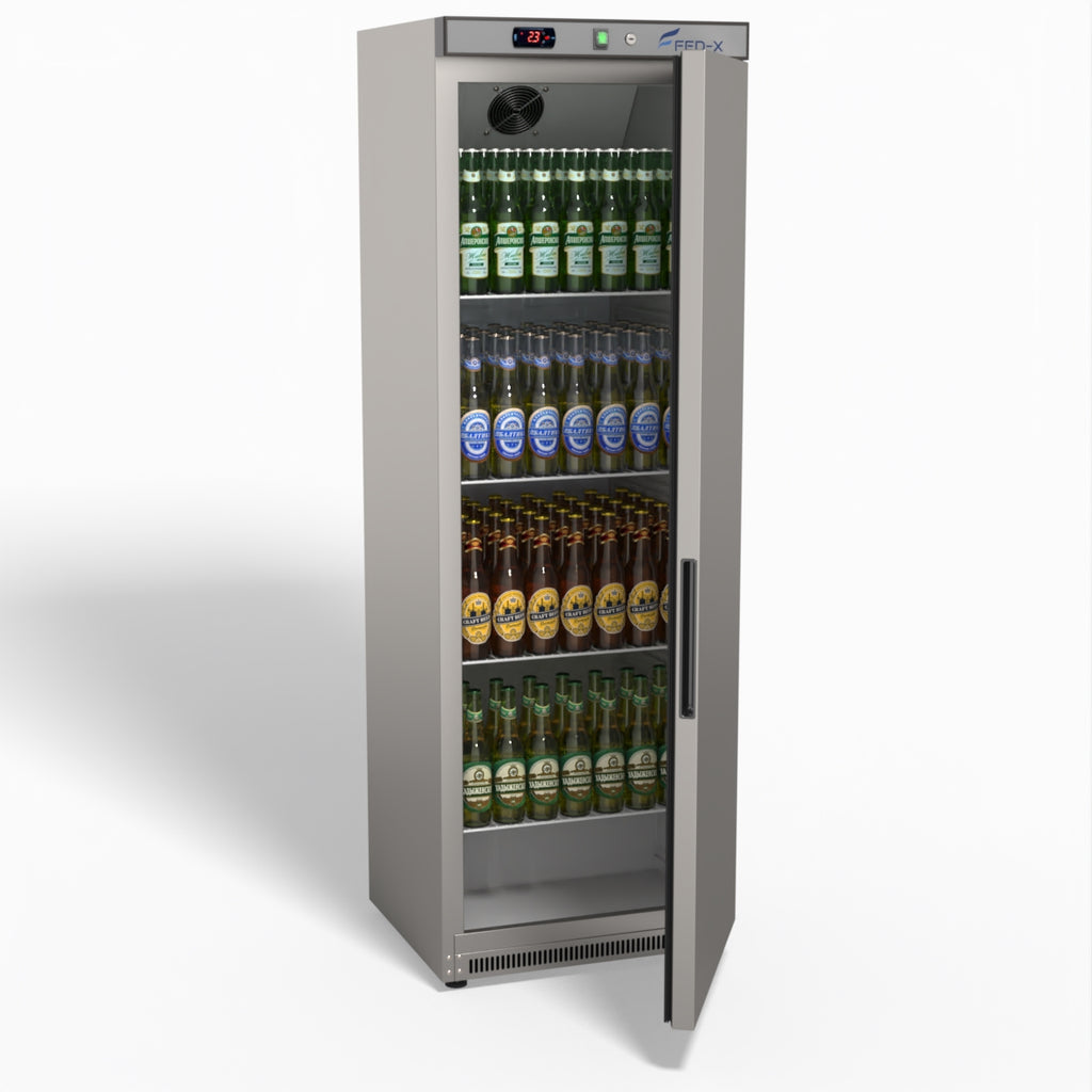 FED-X Stainless Steel Upright Static Fridge XR400SS