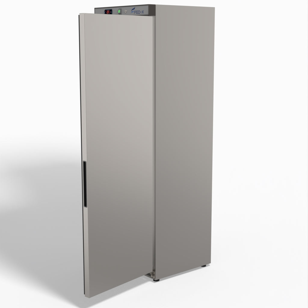 FED-X Stainless Steel Upright Static Fridge XR400SS