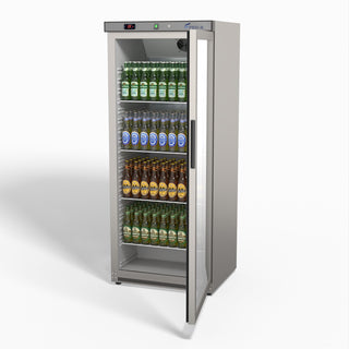 Thermaster Stainless Steel Upright Static Display Fridge XR600SG