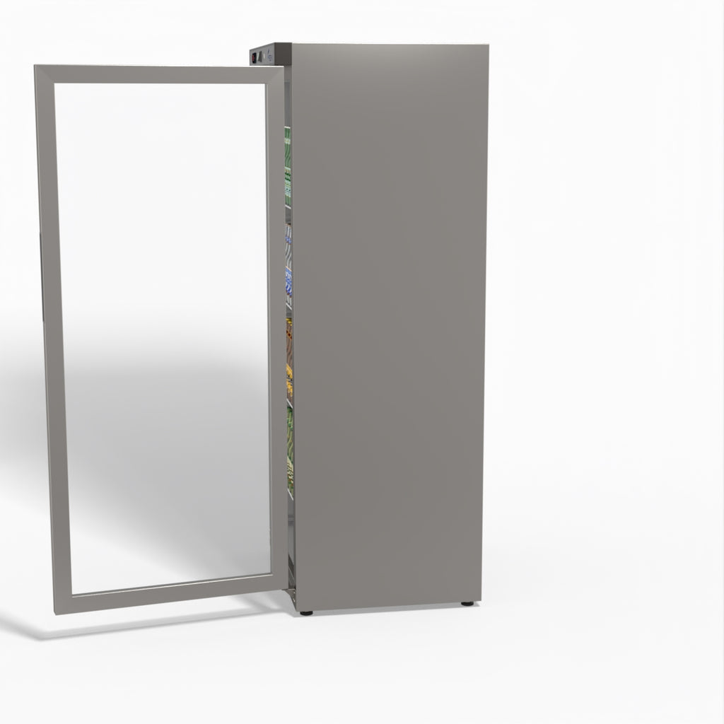 FED-X Thermaster Stainless Steel Upright Static Display Fridge XR600SG