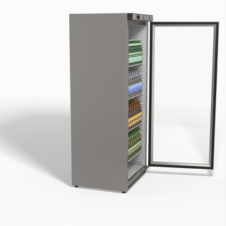 Thermaster Stainless Steel Upright Static Display Fridge XR600SG