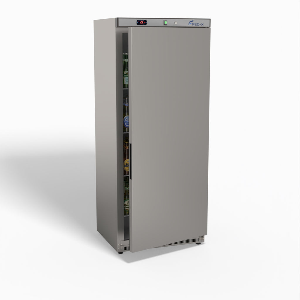 FED-X Stainless Steel Upright Static Fridge XR600SS