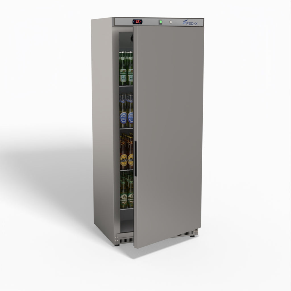 FED-X Stainless Steel Upright Static Fridge XR600SS