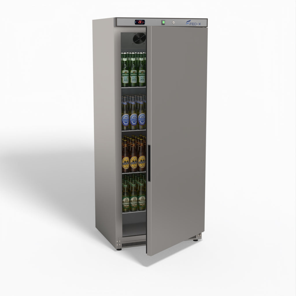 FED-X Stainless Steel Upright Static Fridge XR600SS