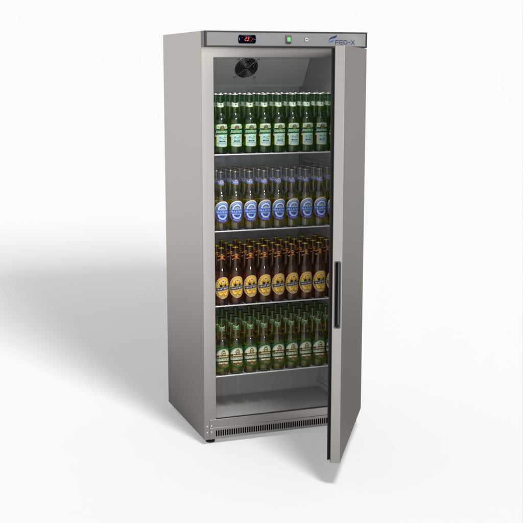 FED-X Stainless Steel Upright Static Fridge XR600SS