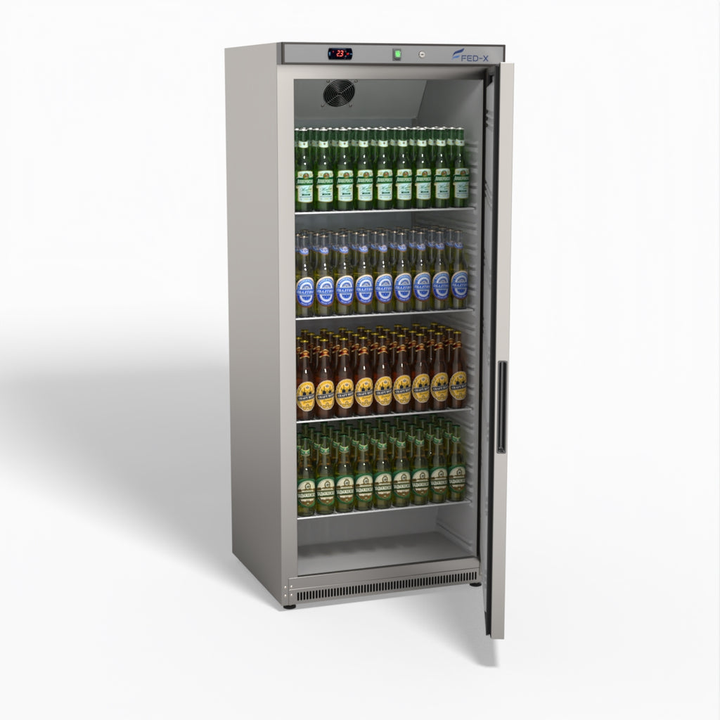 FED-X Stainless Steel Upright Static Fridge XR600SS