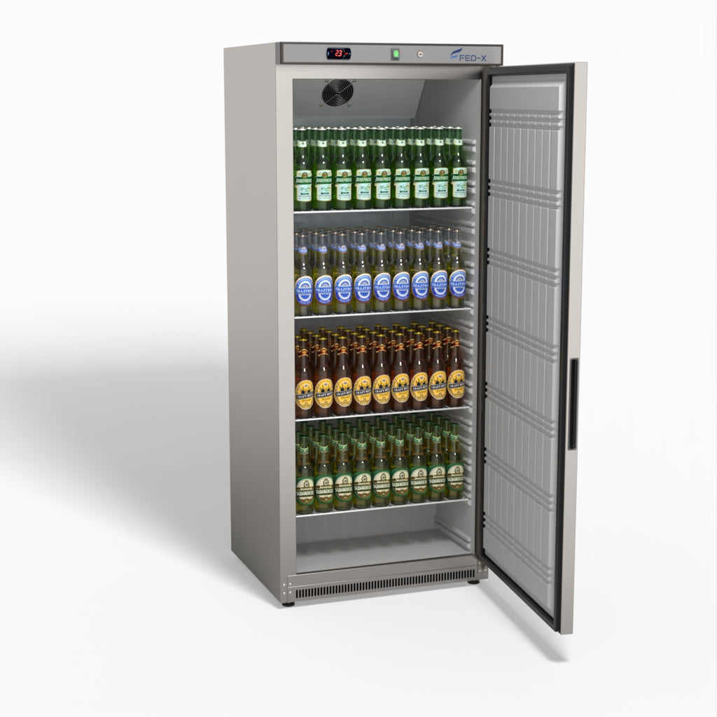 FED-X Stainless Steel Upright Static Fridge XR600SS