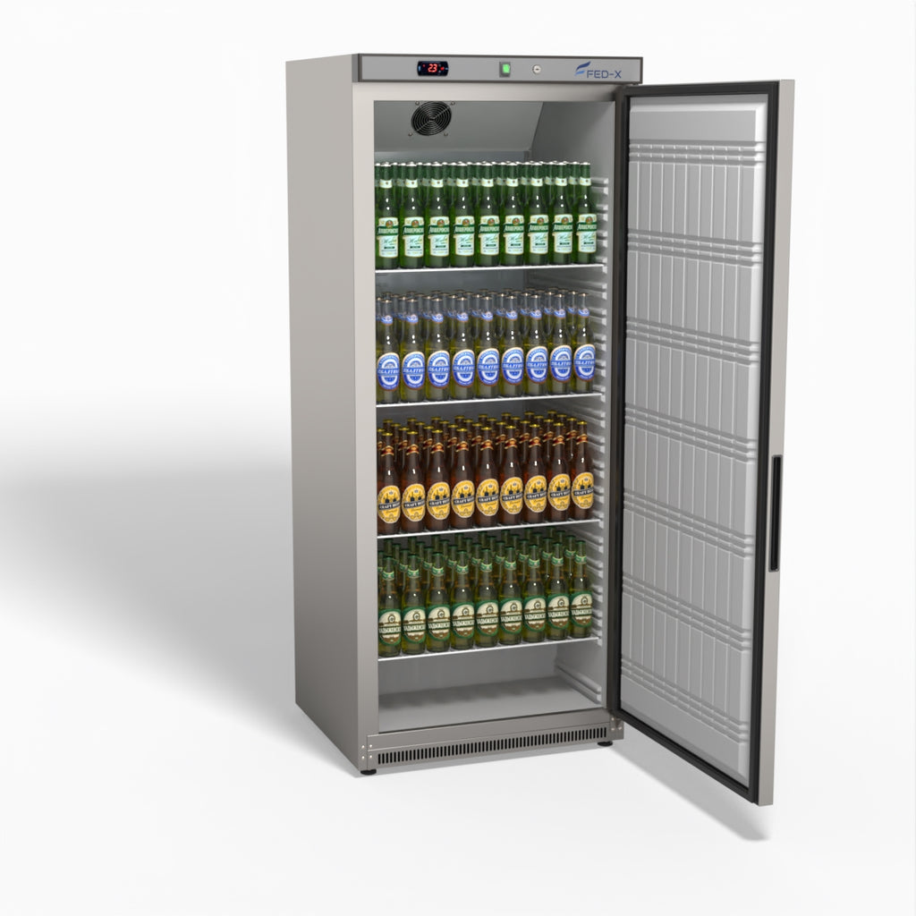 FED-X Stainless Steel Upright Static Fridge XR600SS